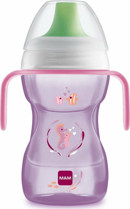 Mam Fun to Drink Cup With Handles Pink Seahorse 270ml